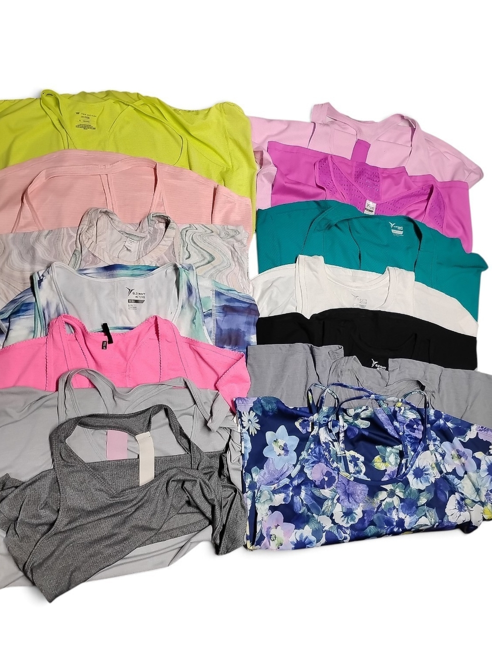 14 Workout Athletic Assorted Women’s Tank Tops - Mixed Colors Collection XL
